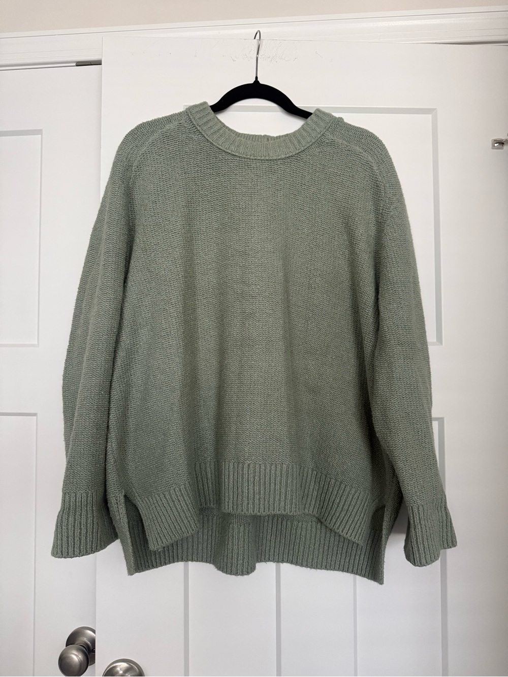 Abercrombie & Fitch Oversized Cotton Sage Green Sweater